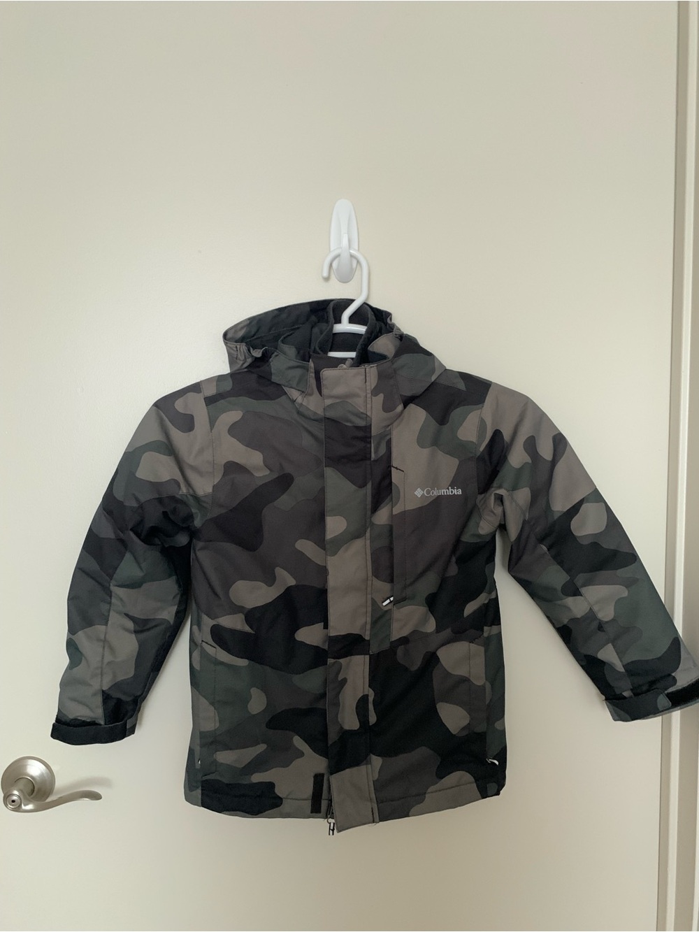 Columbia small Kids' Camo Hooded Puffer Jacket 2 pieces - Olive & Black